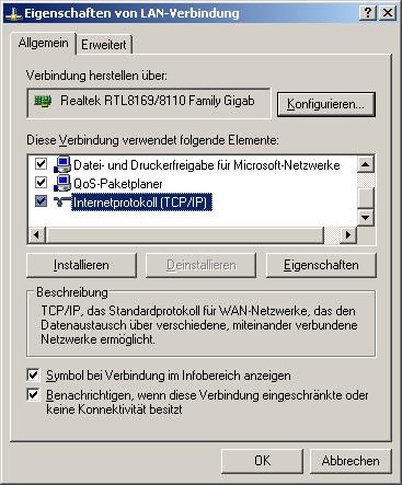 Netzwerkeinstellungen